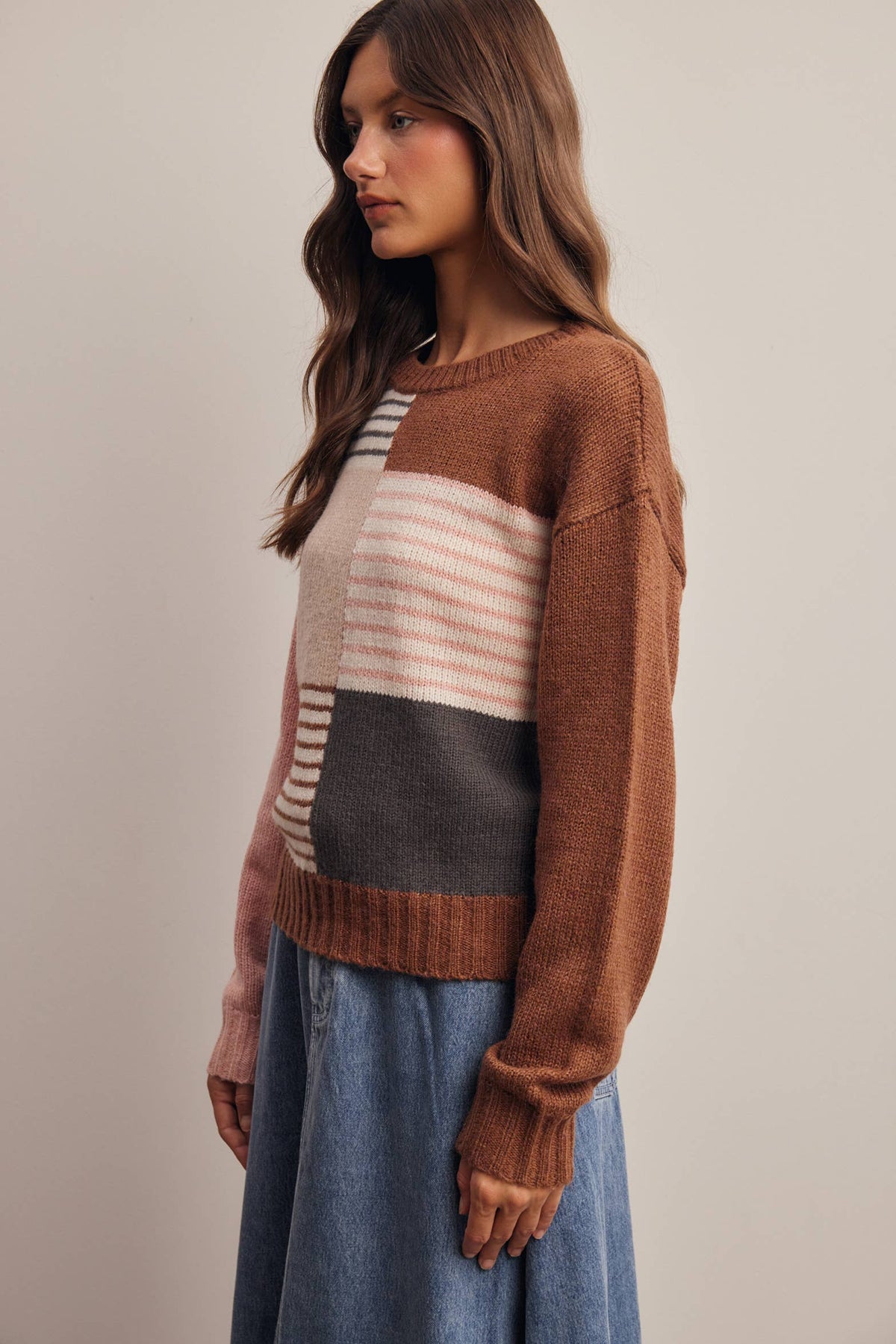 Colorblock Stripe Sweater