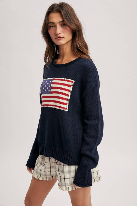 American Flag Stitch Sweater