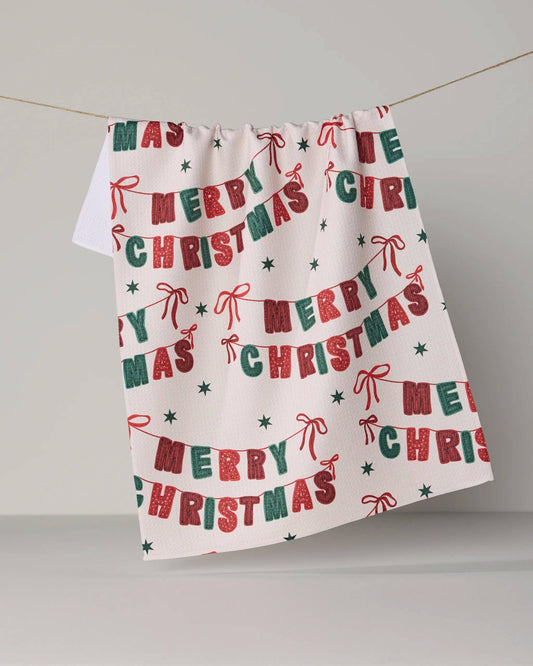 Christmas Banner Tea Towel
