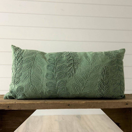 Stonewashed Leaf Pillow