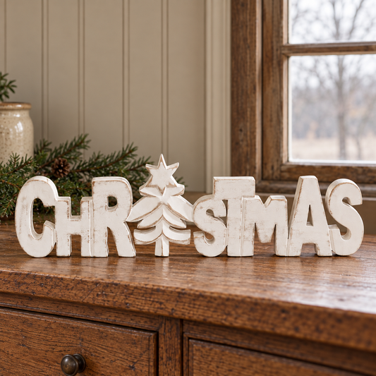 Wood Christmas Sign