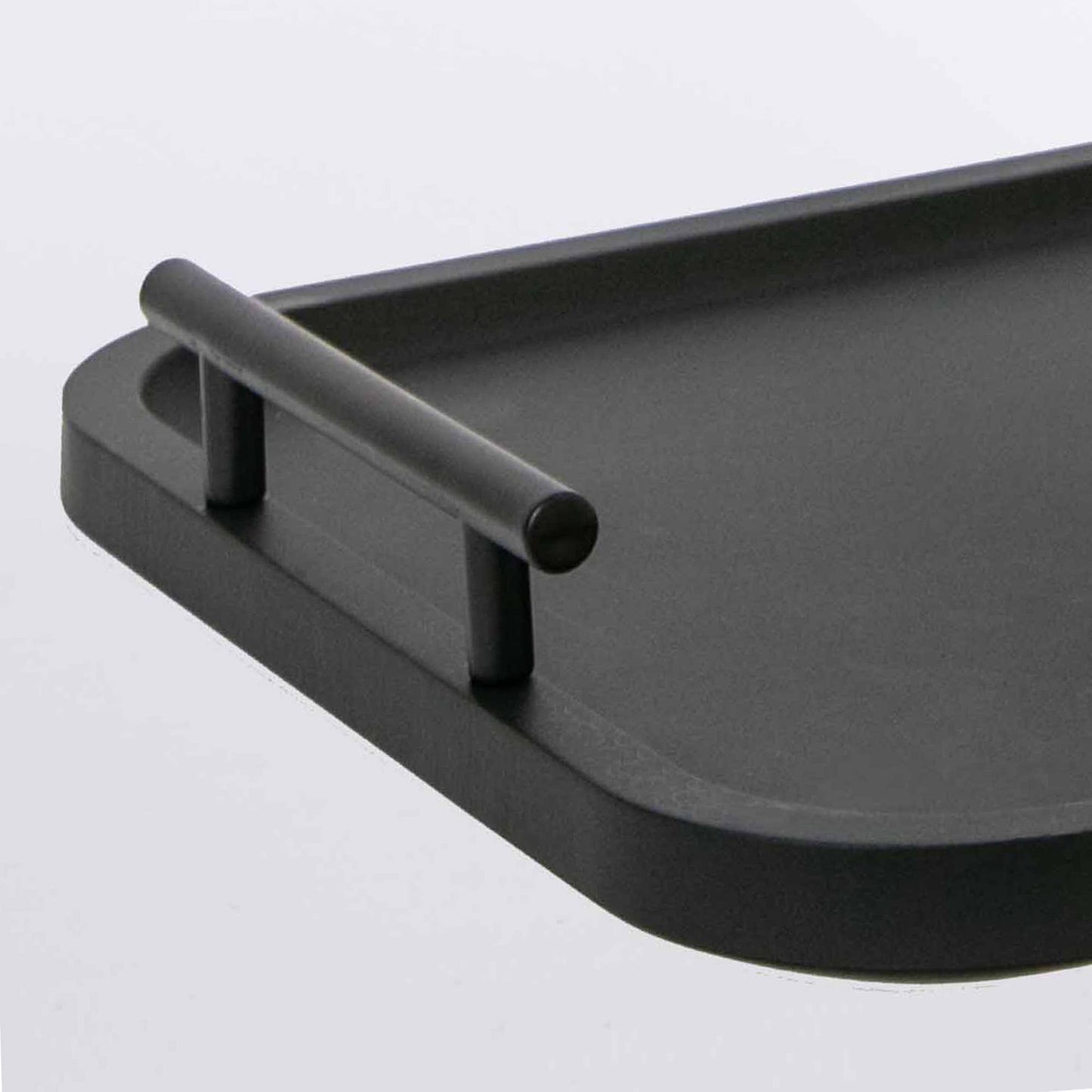 Black Wood Tray with Handles