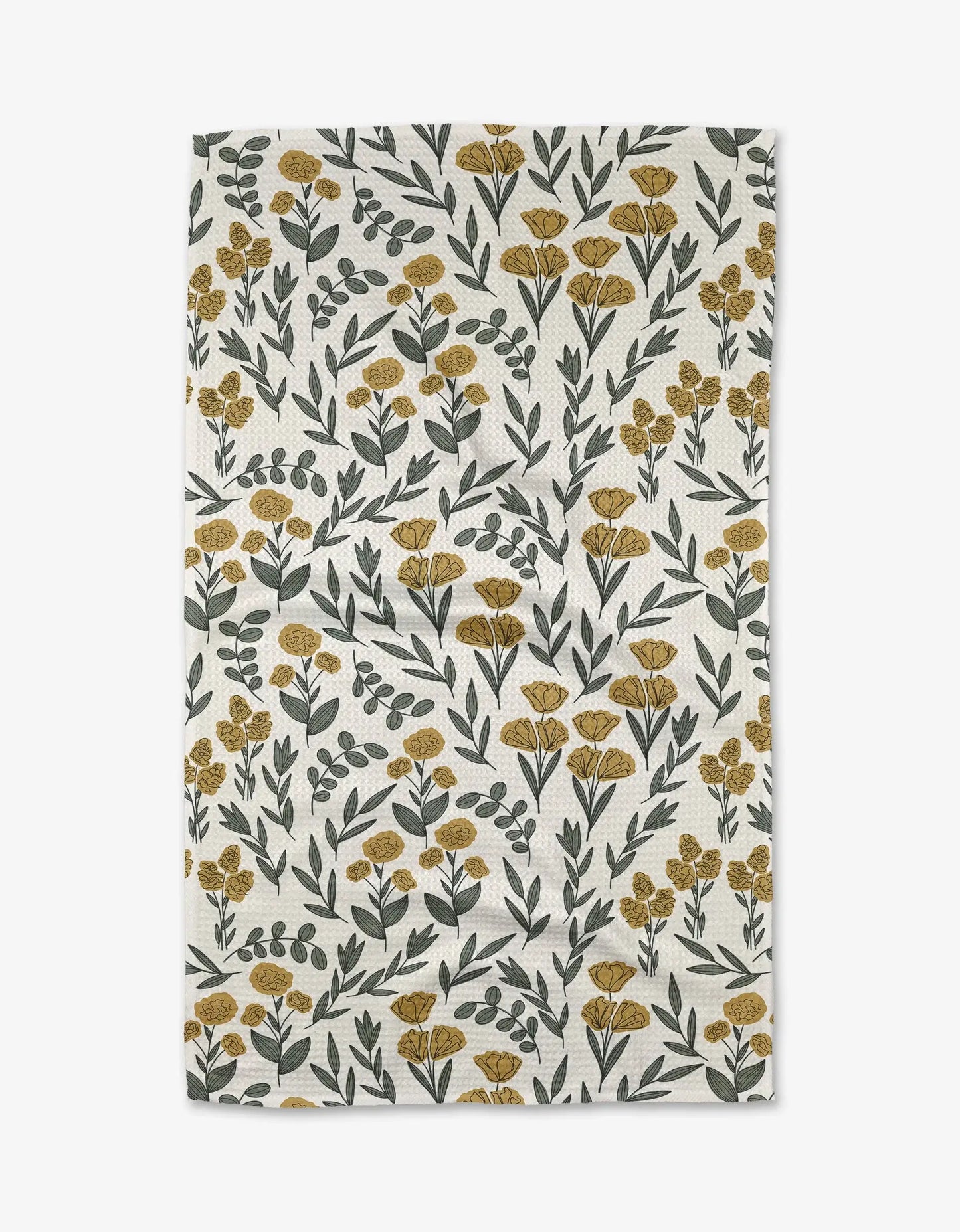 Geometry Charolette Yellow Tea Towel