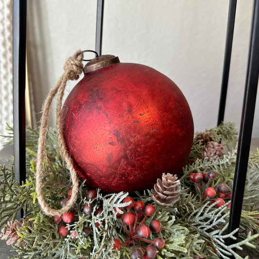 Red Mercury Glass Ornament