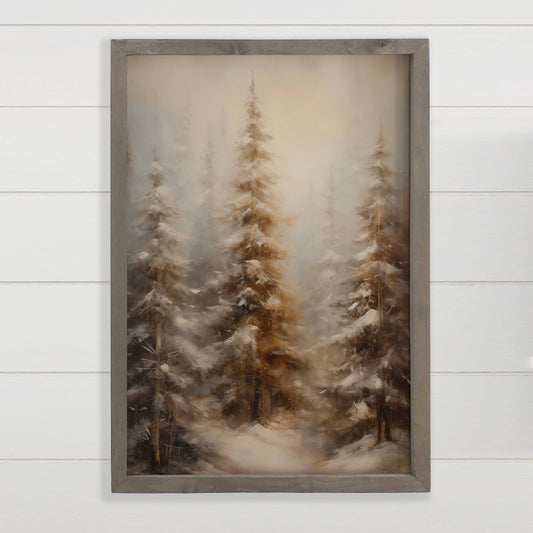 Winter Pine Trees Print