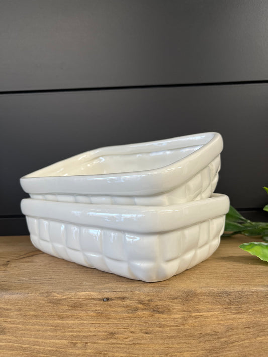 White Baking Dish