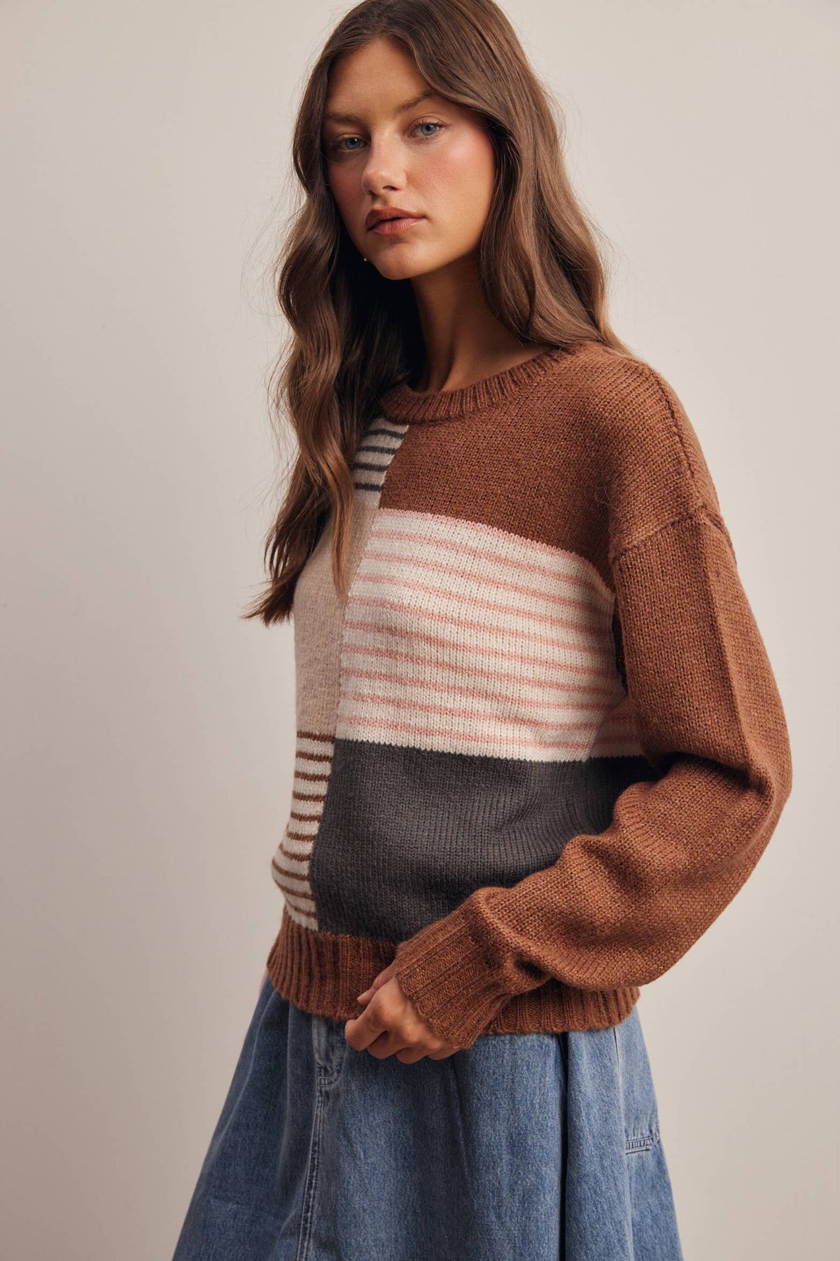 Colorblock Stripe Sweater