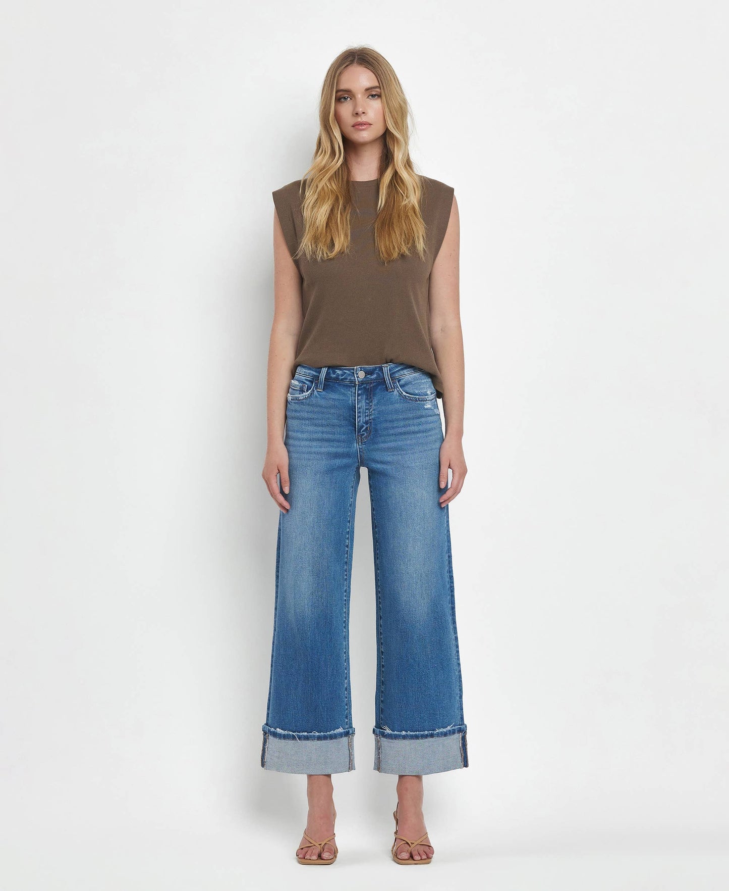 Madyson Cuff Wide Leg Jeans