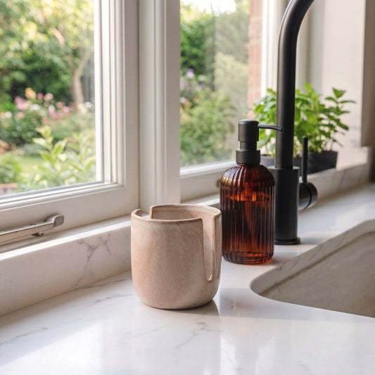 Beige Ceramic Sponge Holder