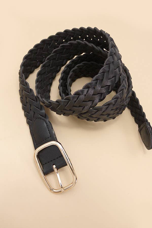 Braided Faux Leather Belt 1