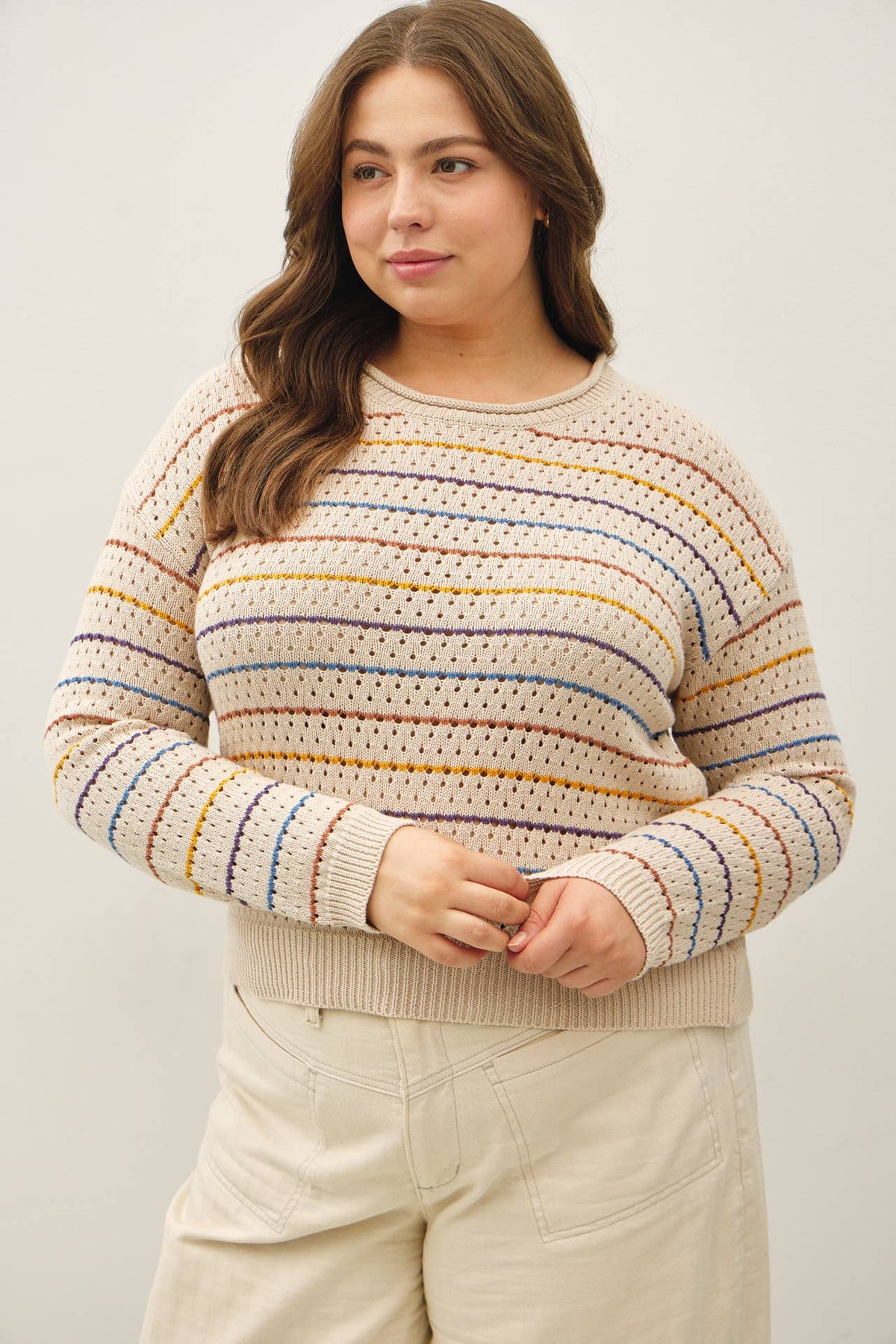Stripe Crochet Sweater