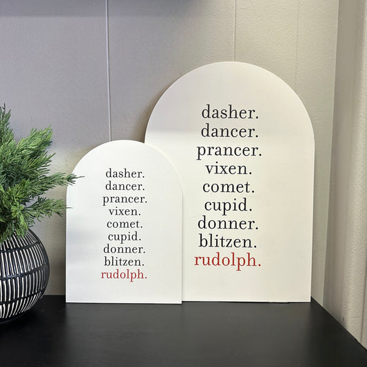 Reindeer Names Arch