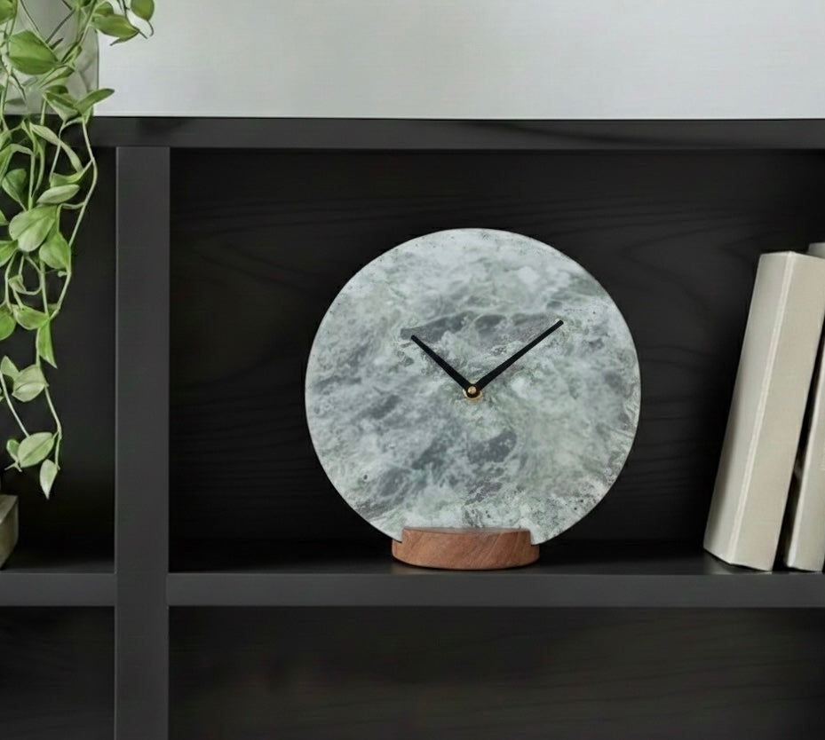 Round Marble Clock