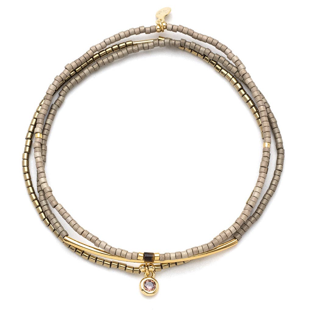 Bracelet Trio - Pewter/Gold