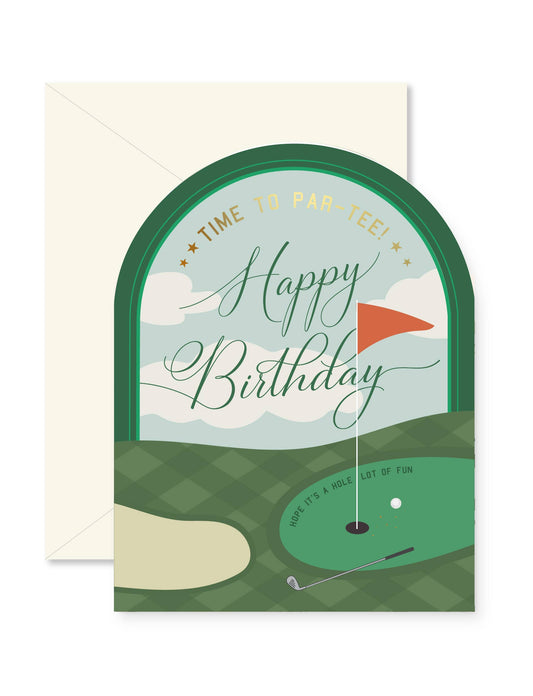 Time to Par-Tee Golf Birthday Card