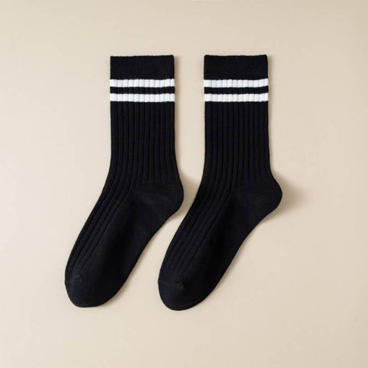 Stripe Half Crew Socks