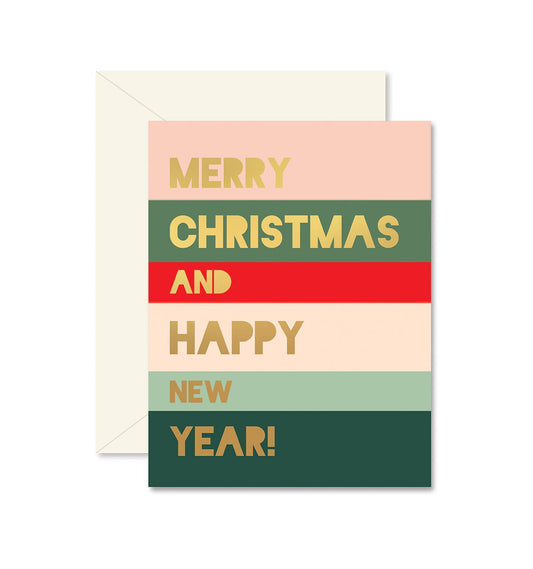 Holiday Colorblock Christmas Card