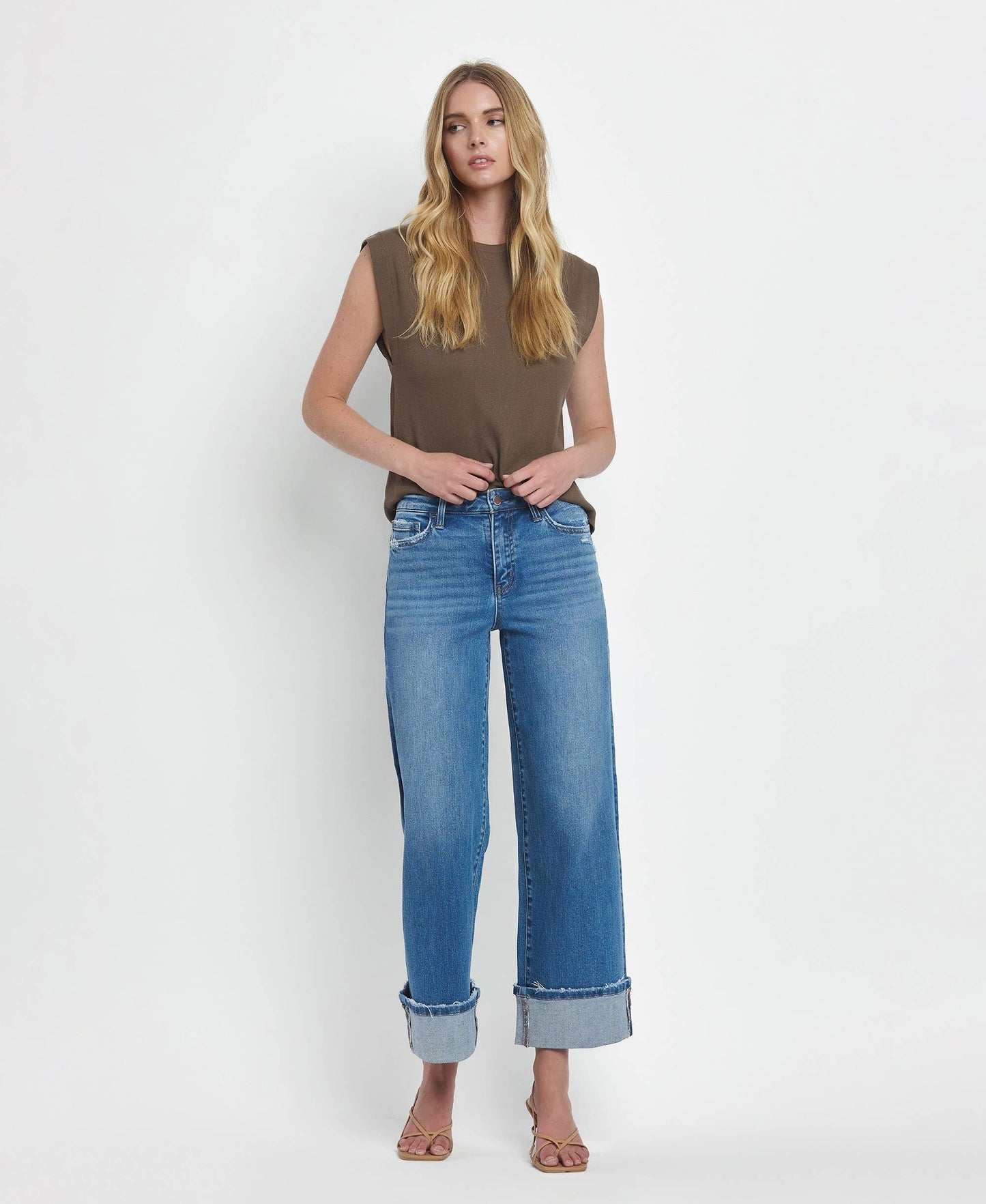 Madyson Cuff Wide Leg Jeans