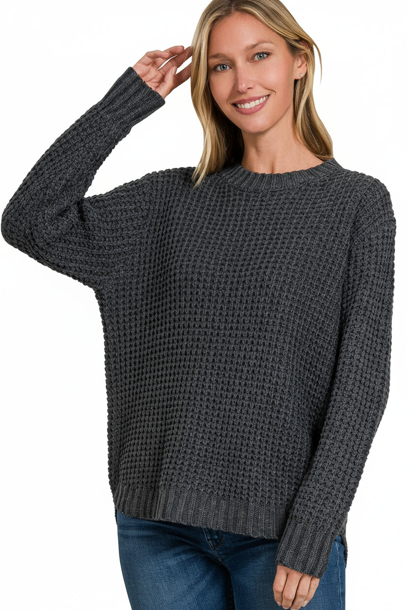 Waffle Knit Sweater