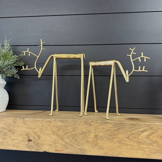 Gold Holiday Reindeer