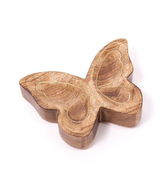 Wood Butterfly Dish