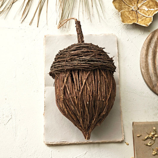 Woven Rattan Acorn