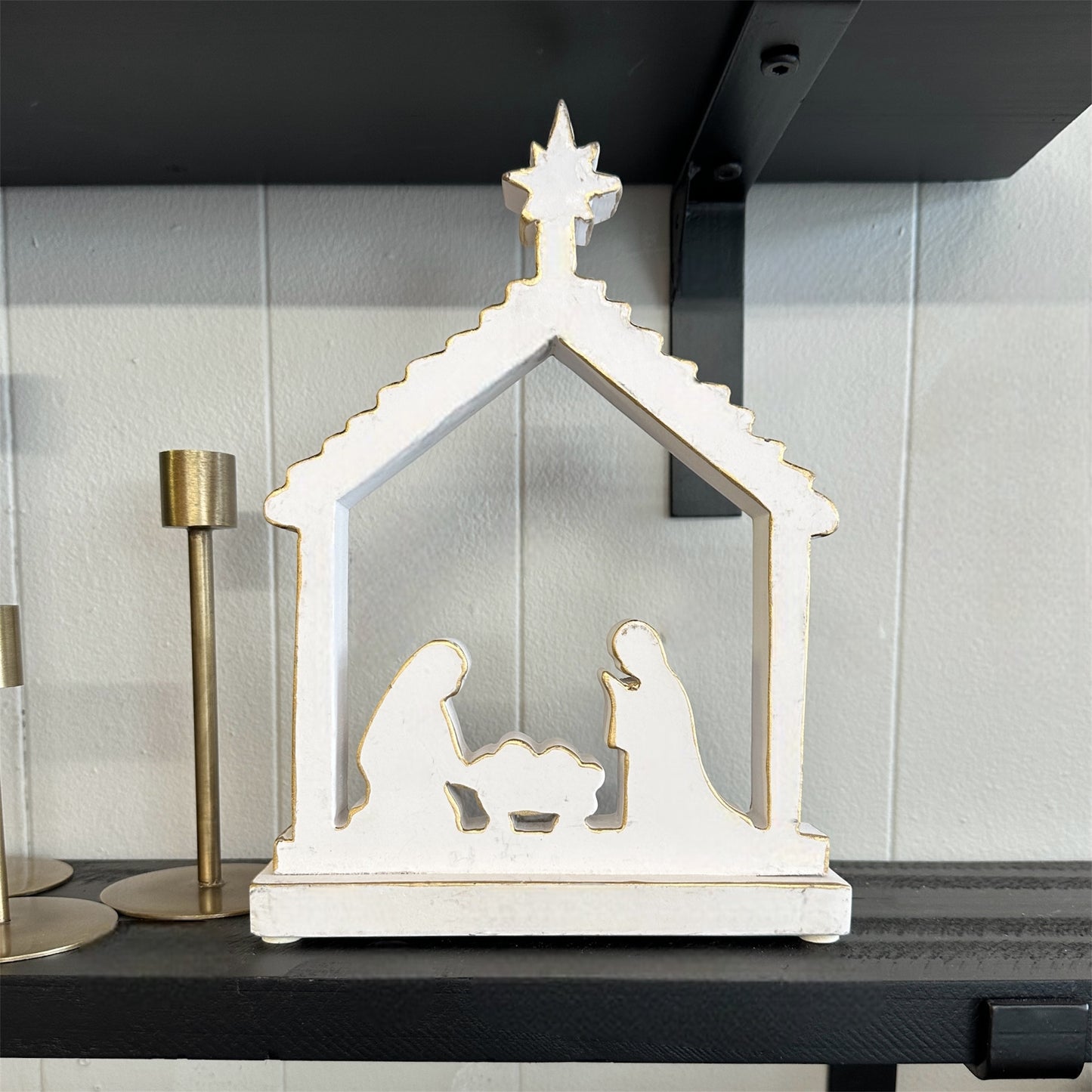 White Nativity Scene