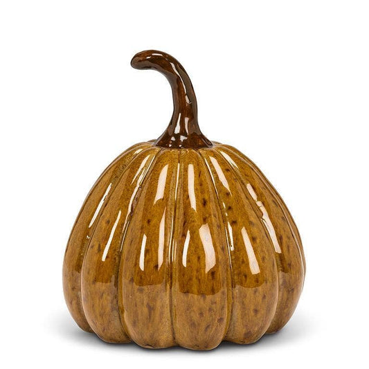 Golden Porcelain Pumpkin