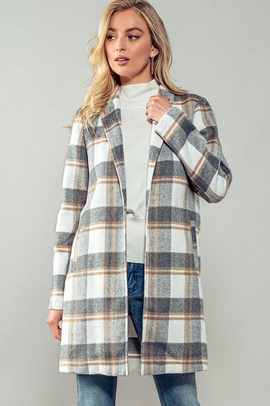 Caite Plaid Coat