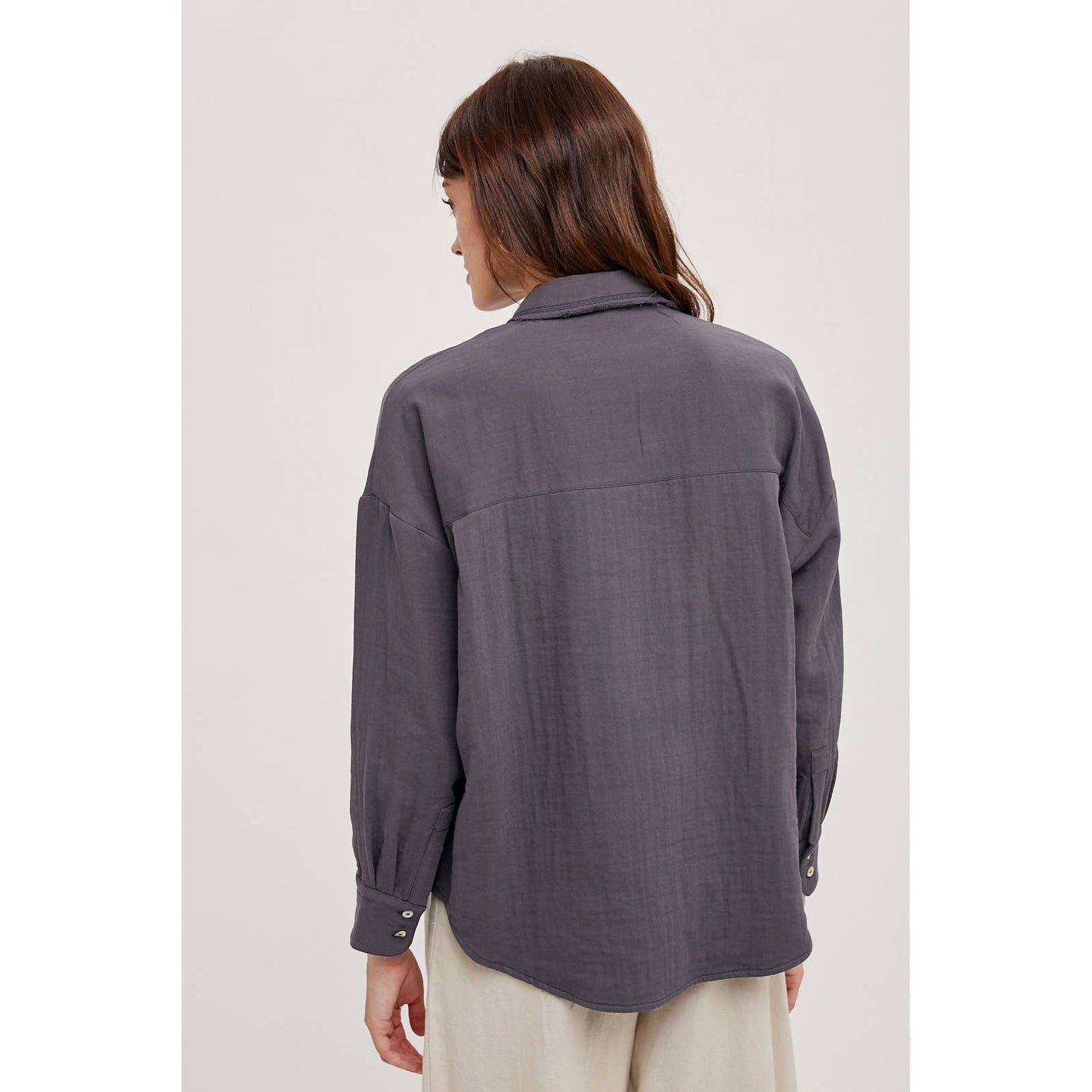Clara Button Top