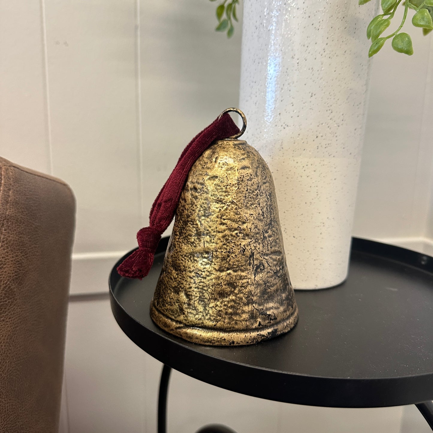 Brass Bell with Velvet Hanger