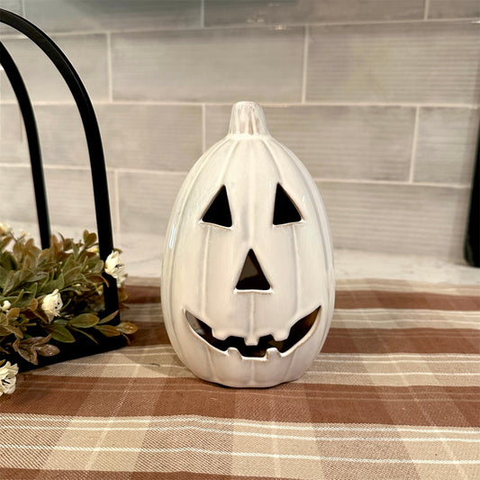 Tall Ceramic Jack-O-Lantern