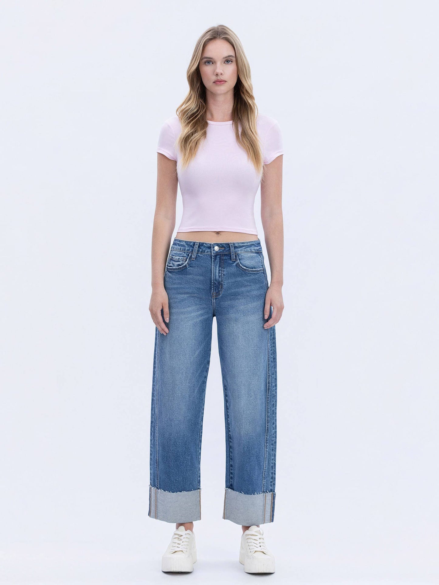 Charlie Cuffed Barrel Jeans