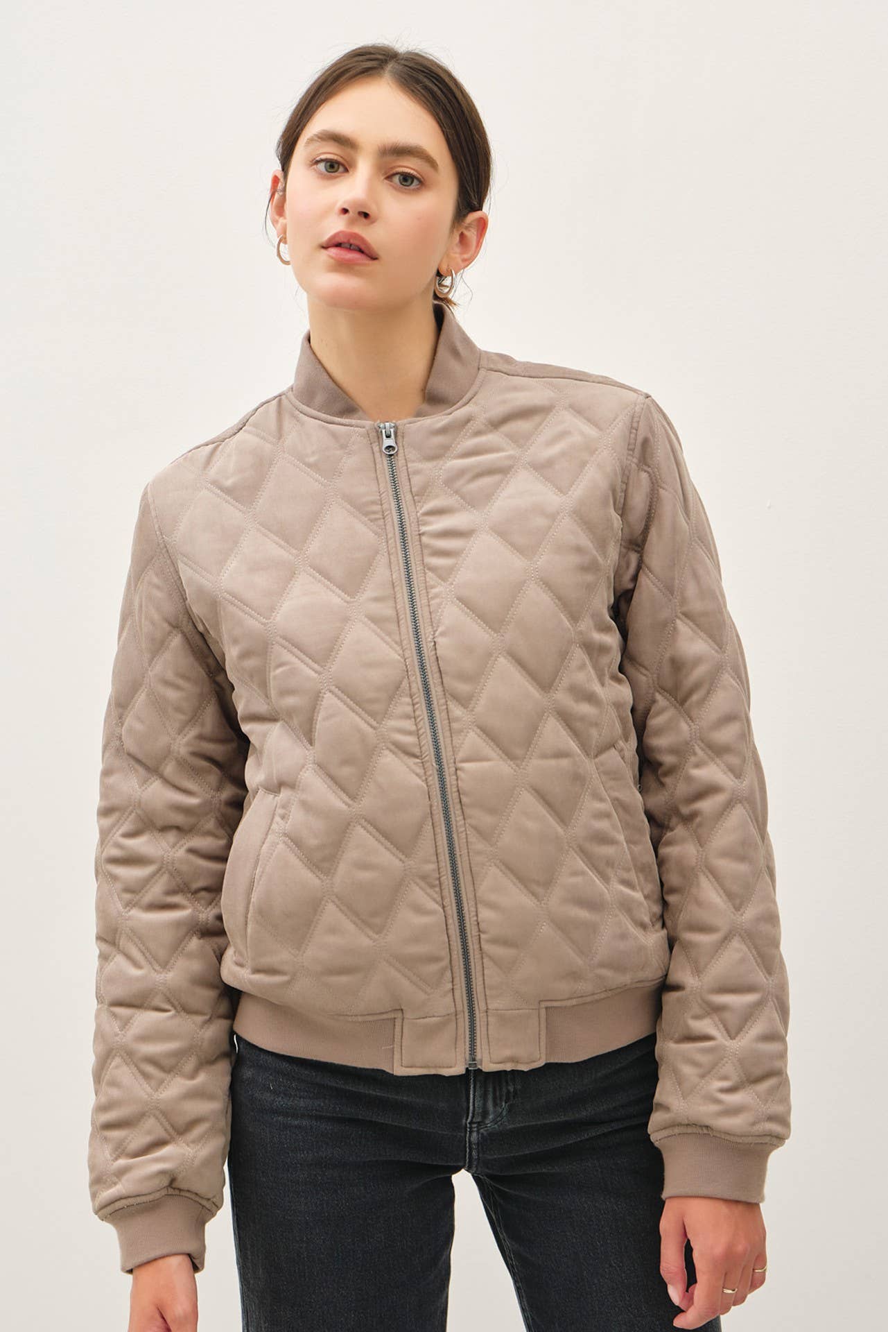 Desi Quilted Bomber Jacket