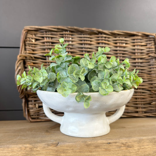 Stoneware Pedestal Bowl