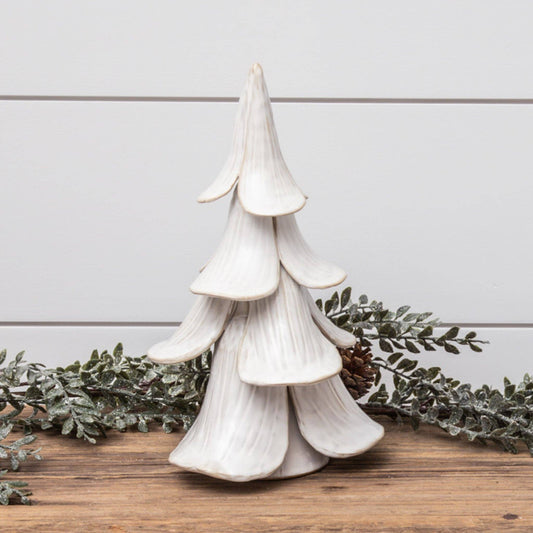 Winter White Stoneware Tree