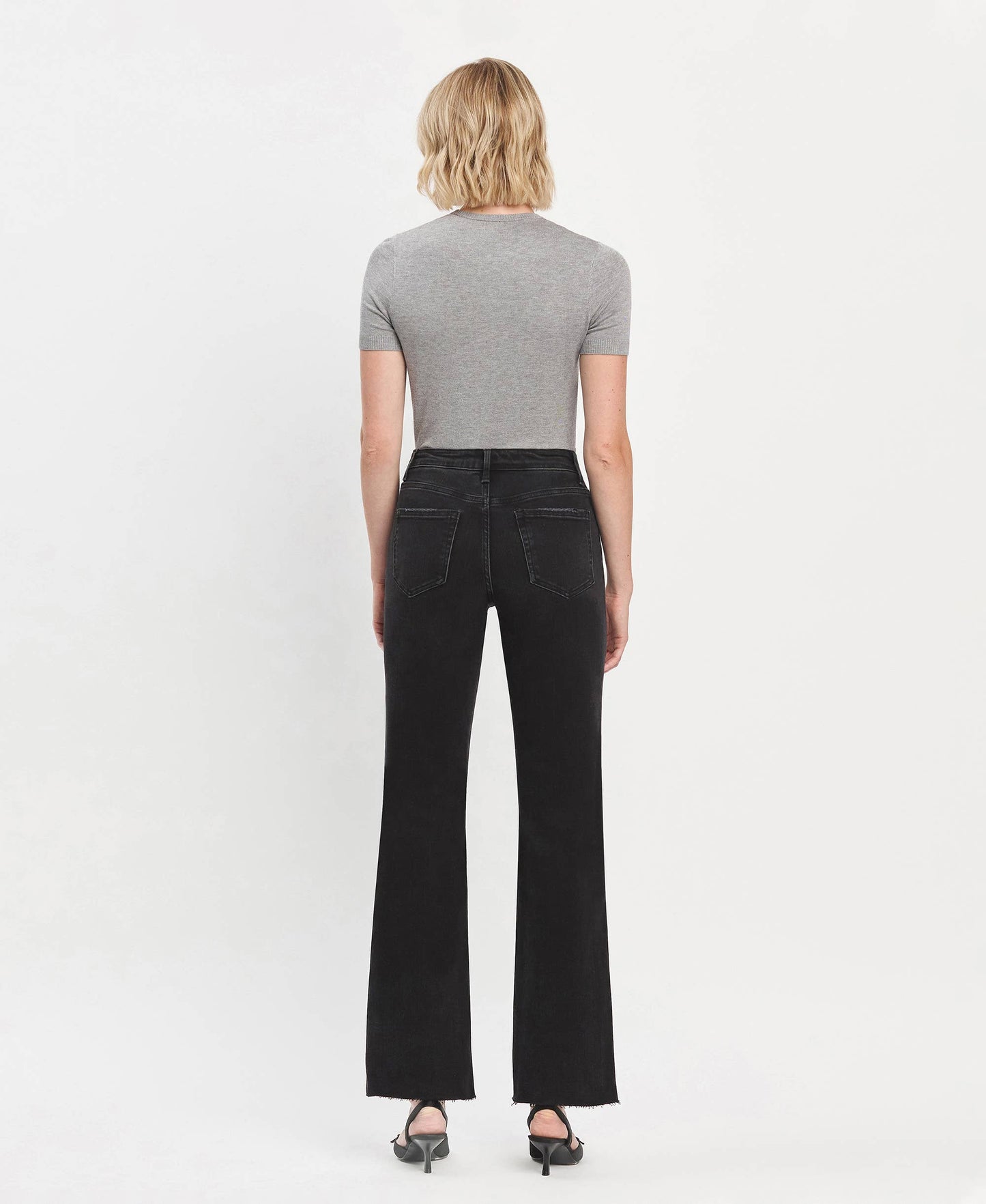 Lucia Black Slim Wide Jeans