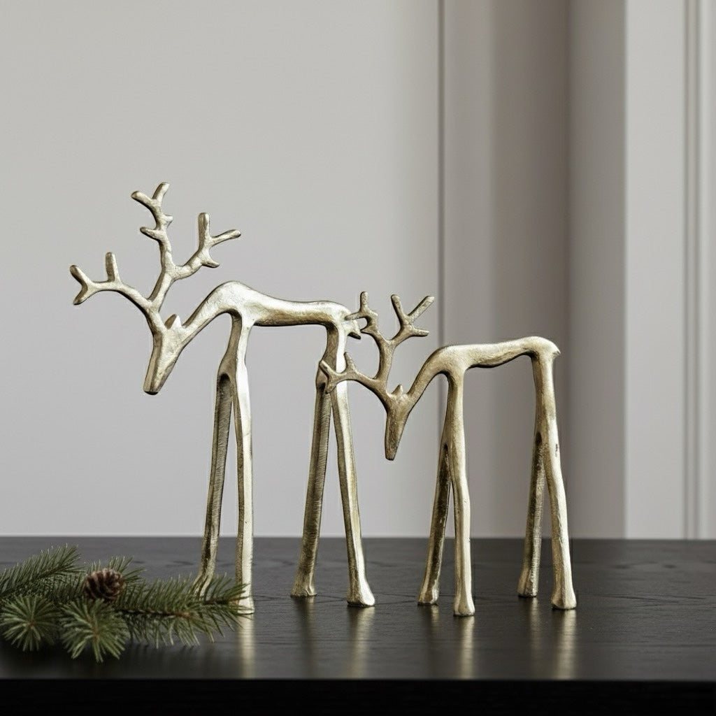 Gold Metal Reindeer