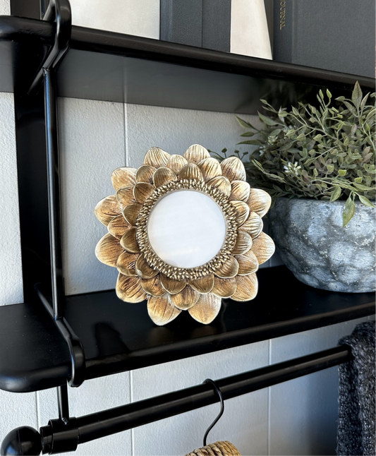 Gold Flower Picture Frame