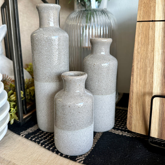 Gray Bottle Vase