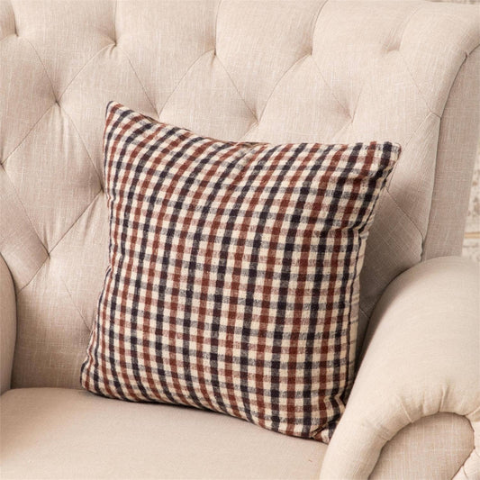 Brown Plaid Pillow