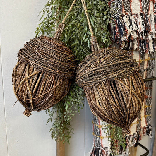 Woven Rattan Acorn