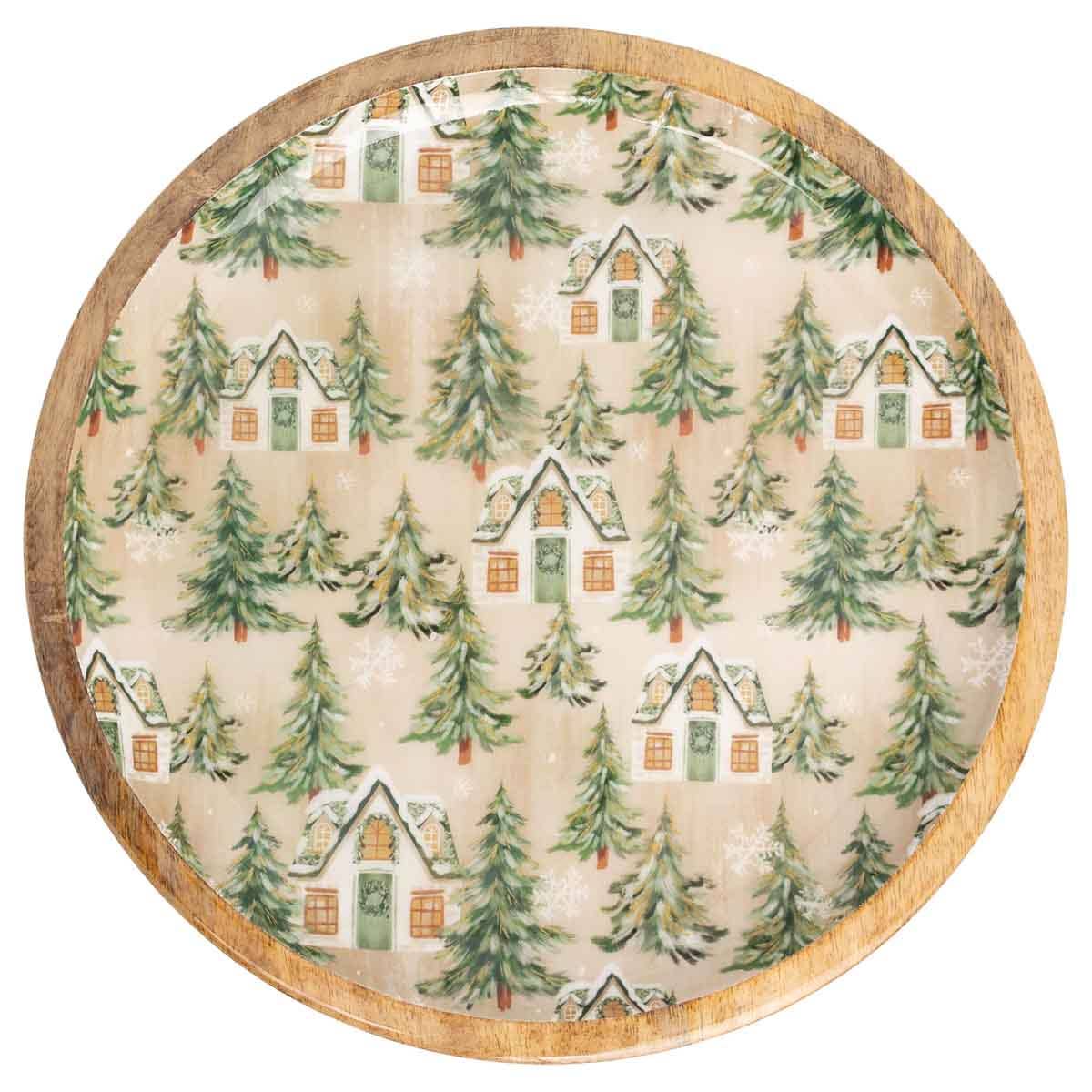 Gilded Tree Wood Platter