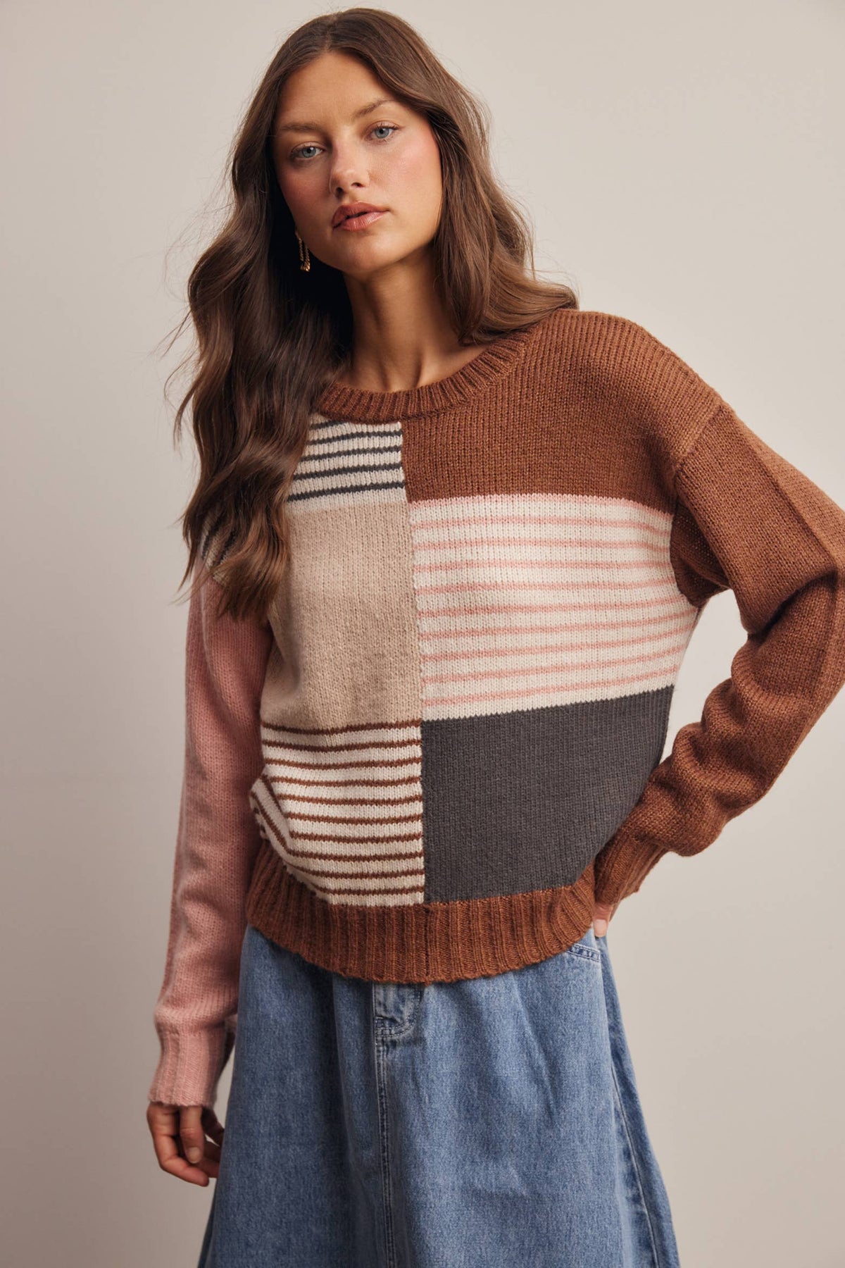 Colorblock Stripe Sweater