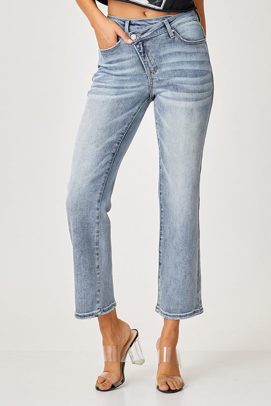 Lorena Crossover Straight Jeans