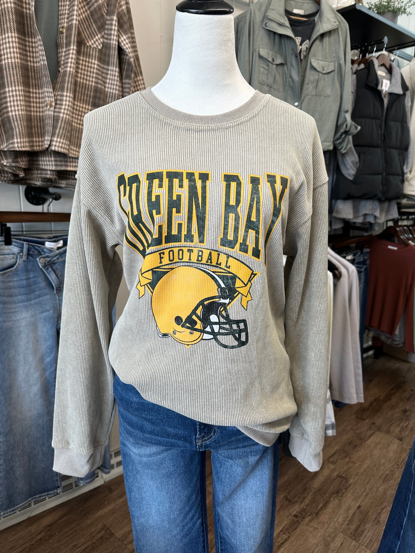 Green Bay Football Ribbed Sweatshirt