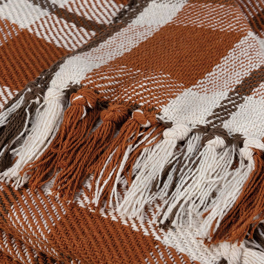 Fall Harvest Plaid Throw