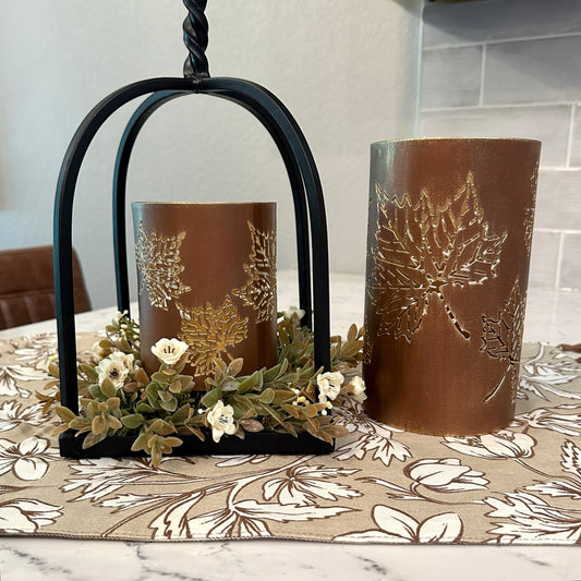 Bronze Leaf Lantern