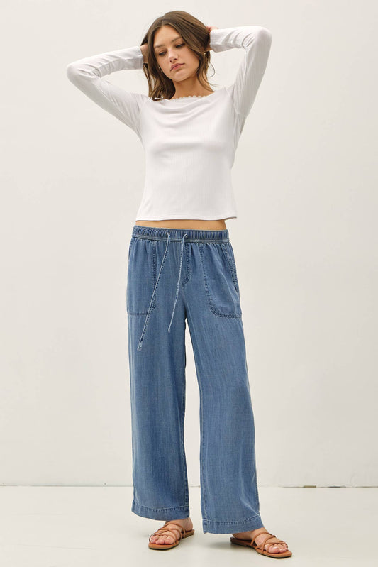 Caley Tencel Wide Leg Pants
