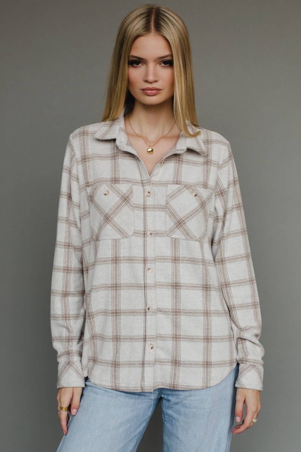 Arlette Plaid Top